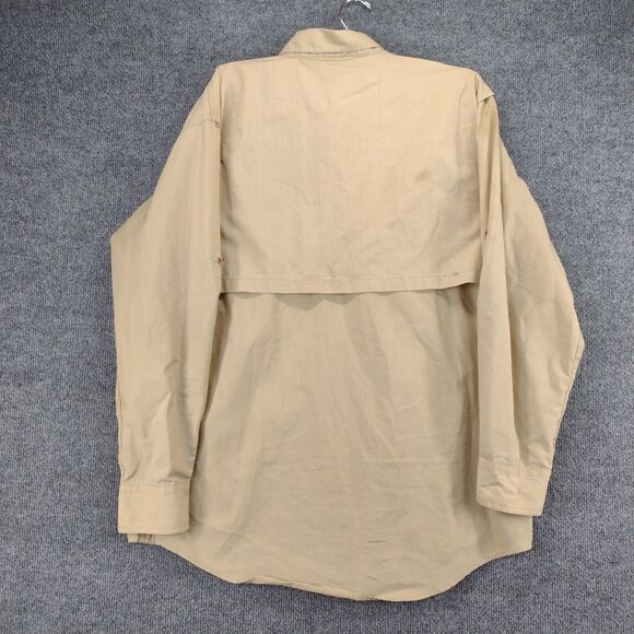Rivers End DOW Agroscience Button Down Long Sleeve Shirt SZ XL Tan Pockets - Picture 3 of 14